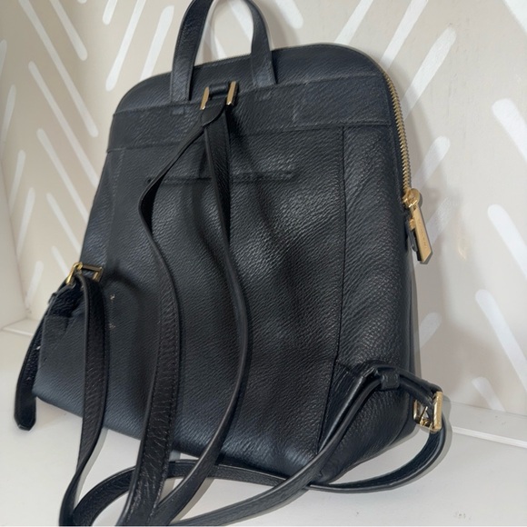 Michael Kors Black Backpack with Gold Accents